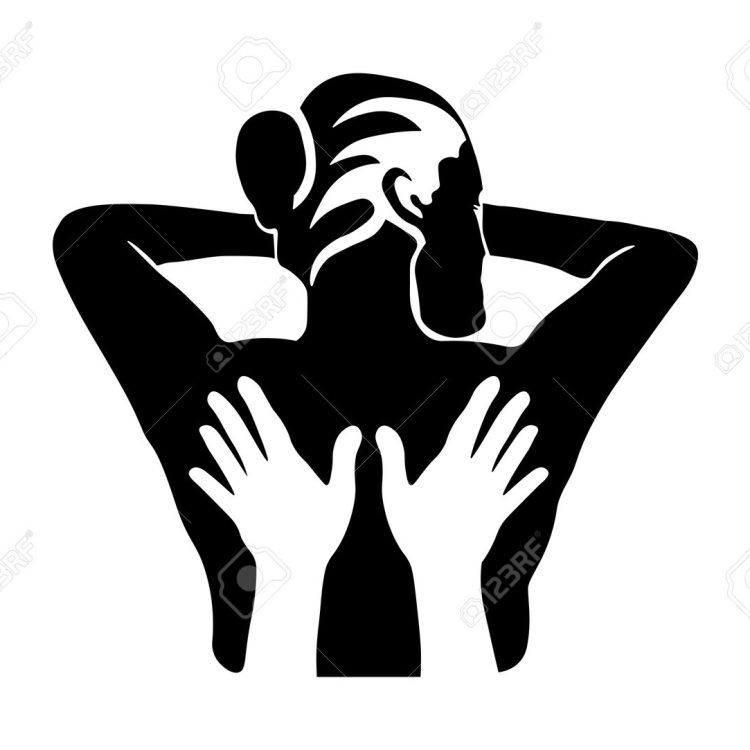 199399208 black and white logo of massage salon spa salon back massage