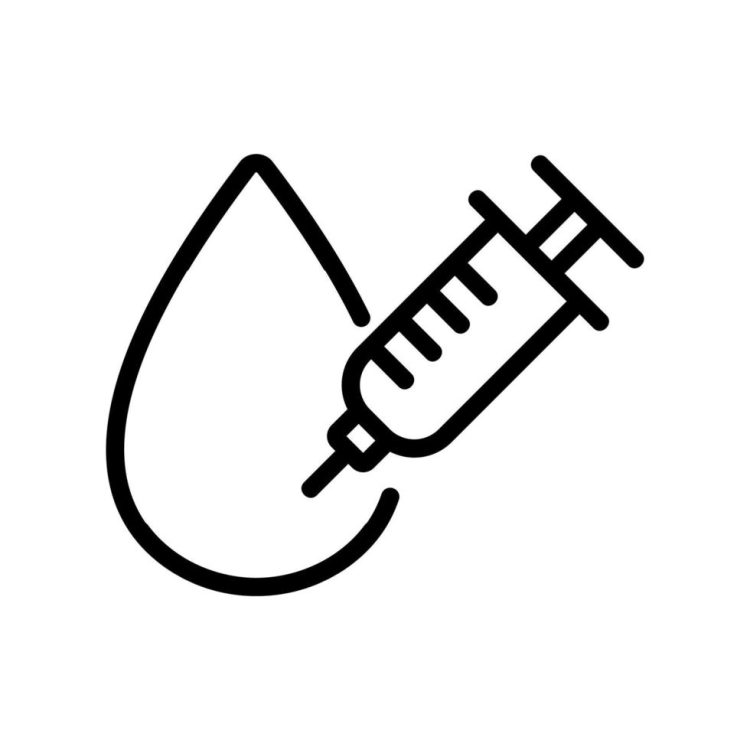 blood removal injection icon outline illustration vector